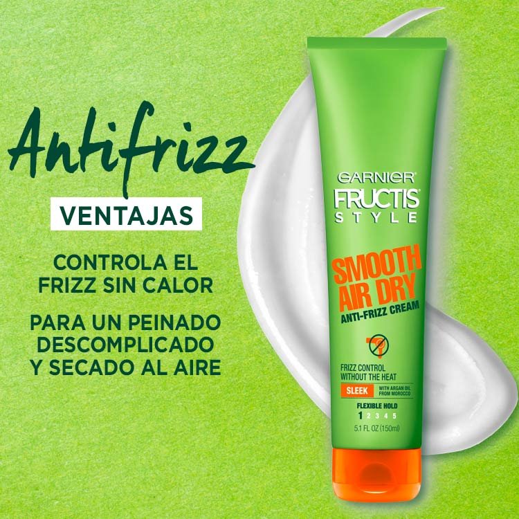 Beneficios de Garnier Smooth Air Dry Anti-Frizz Hair Cream